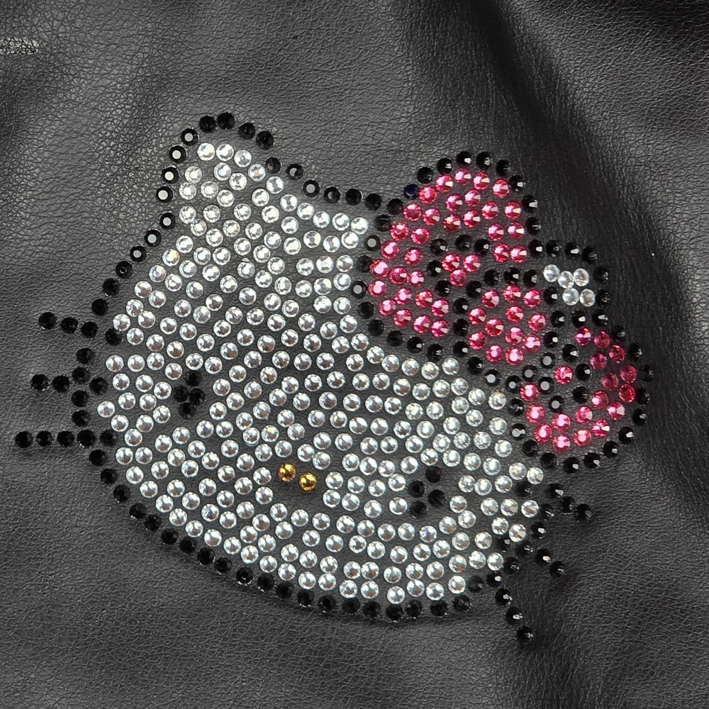 FOREVER 21 Hello kitty Black Rhinestone Bomber Jacket. Size Medium NWOT - Picture 13 of 16
